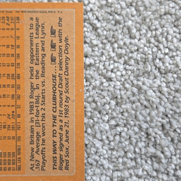 Baseball Card Singles Topps Roger Clemens 1988 - Picture 5 of 5